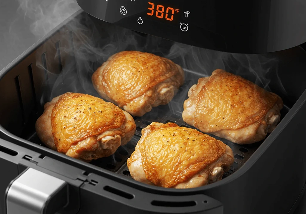 how long to air fry chicken thighs