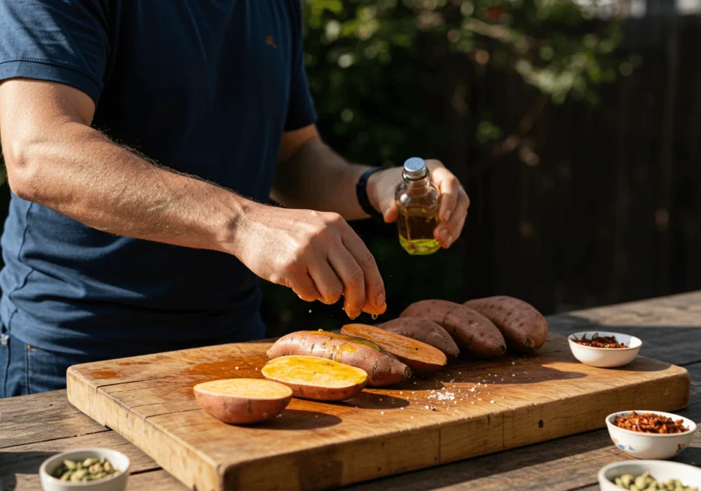 air fryer sweet potato